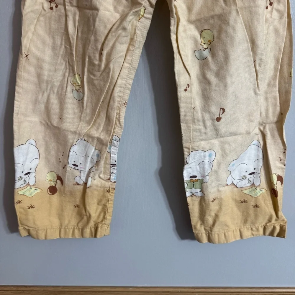 BaBu Cartoon Pajama Set in Beige and Yellow Size 9